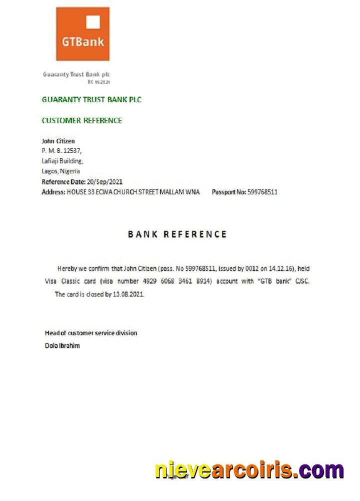 Nigeria GTBank closure reference